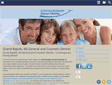 Tablet Screenshot of contemporaryfamilydental.com